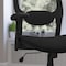 Flash Furniture Contemporary Chair Mid-Back Exec Mesh Chair, Black, Adjustable Arms, 18" to 22" Height, Mesh LF-W42B-GG - alternate 3